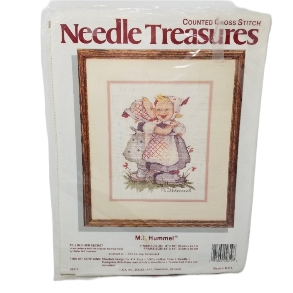 Needle Treasures Counted Cross Stitch Hummel Telling Her Secret Vintage 02610